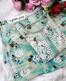 Rich Work Pure Mul cotton Kurti And handwork plazzo - Chikankari official