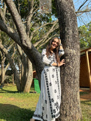 ( Rishita Special )Black n White Rayon Plazzo Combo - Chikankari official