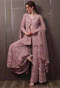 Riwayat 3pc Designer Foux Butterfly Set - Chikankari official