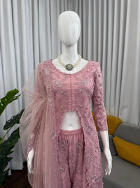 Riwayat 3pc Designer Foux Butterfly Set - Chikankari official