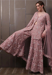 Riwayat 3pc Designer Foux Butterfly Set - Chikankari official