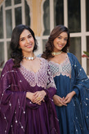 Riwayat Designer Ready Made Gown With Dupatta - Chikankari official