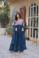 Riwayat Designer Ready Made Gown With Dupatta - Chikankari official