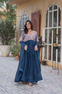 Riwayat Designer Ready Made Gown With Dupatta - Chikankari official