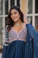 Riwayat Designer Ready Made Gown With Dupatta - Chikankari official