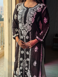 Riwayat Premium Heavy Work Modal Kurta - Chikankari official