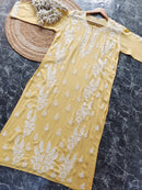 Riwayat Straight Fit Modal Kurti - Chikankari official
