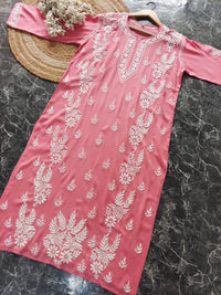 Riwayat Straight Fit Modal Kurti - Chikankari official