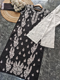 Riwayat Straight Fit Modal Kurti - Chikankari official