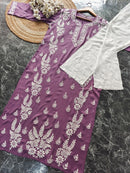 Riwayat Straight Fit Modal Kurti - Chikankari official