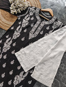 Riwayat Straight Fit Modal Kurti - Chikankari official