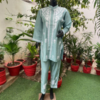 Roman Silk Co ord Sets - Chikankari official