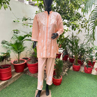 Roman Silk Co ord Sets - Chikankari official