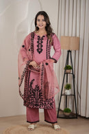 Roman Silk Ethnic Suit set - Chikankari official