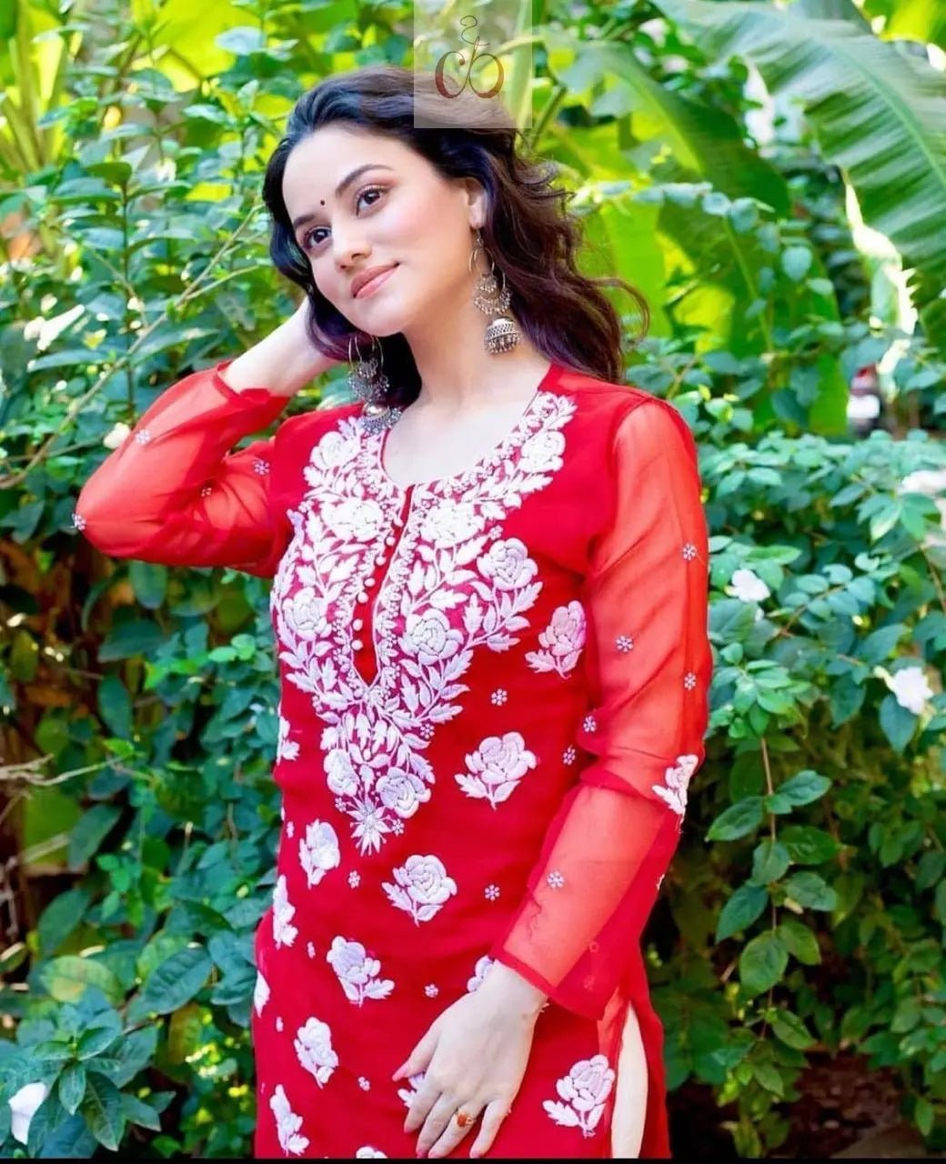 Rose keel Beautiful Georgette Kurtis