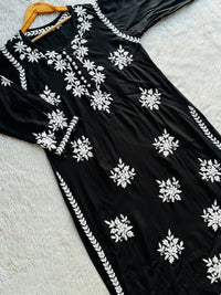 Rose Modal Heavy embroidery kurta - Chikankari official
