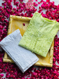 Rose ombre Chanderi - Chikankari official