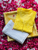 Rose ombre Chanderi - Chikankari official