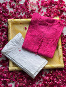 Rose ombre Chanderi - Chikankari official