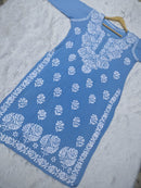 Rose work Modal Chikankari Kurta - Chikankari official