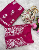 Santoshi Special Chikan Daman Co ord Set - Chikankari official
