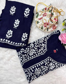 Santoshi Special Chikan Daman Co ord Set - Chikankari official