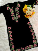 Sanya Floral Threaded Chikankari Kurta - Chikankari official