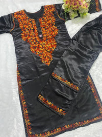 Sartin Winter special silky Plazzo Combo - Chikankari official