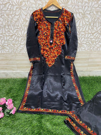 Sartin Winter special silky Plazzo Combo - Chikankari official