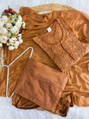 Self printed Co - ord comfort brasso dyed Cotton - Chikankari official