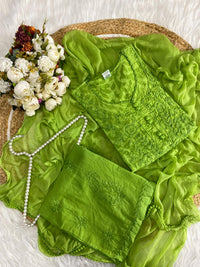 Self printed Co - ord comfort brasso dyed Cotton - Chikankari official