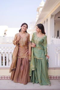 Sharara dupatta Set Viral Ethnic set - Chikankari official