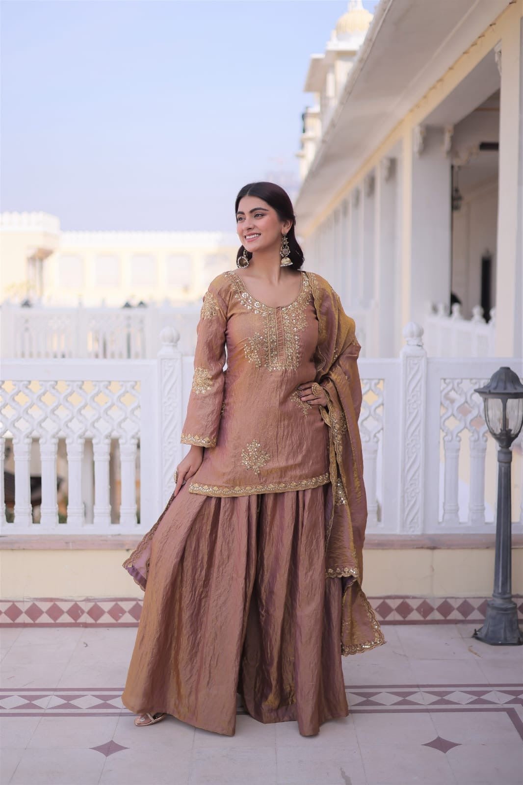 Sharara dupatta Set Viral Ethnic set - Chikankari official