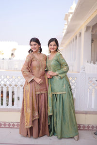 Sharara dupatta Set Viral Ethnic set - Chikankari official