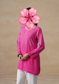 Short chikankari Rayon Soft top - Chikankari official