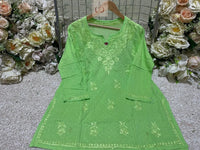 short Dobby cotton top ( limited stock ) - Chikankari official
