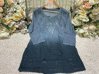 short Dobby cotton top ( limited stock ) - Chikankari official