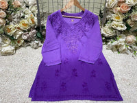 short Dobby cotton top ( limited stock ) - Chikankari official
