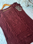Short Heavywork viscose top - Chikankari official