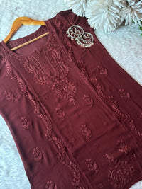 Short Heavywork viscose top - Chikankari official
