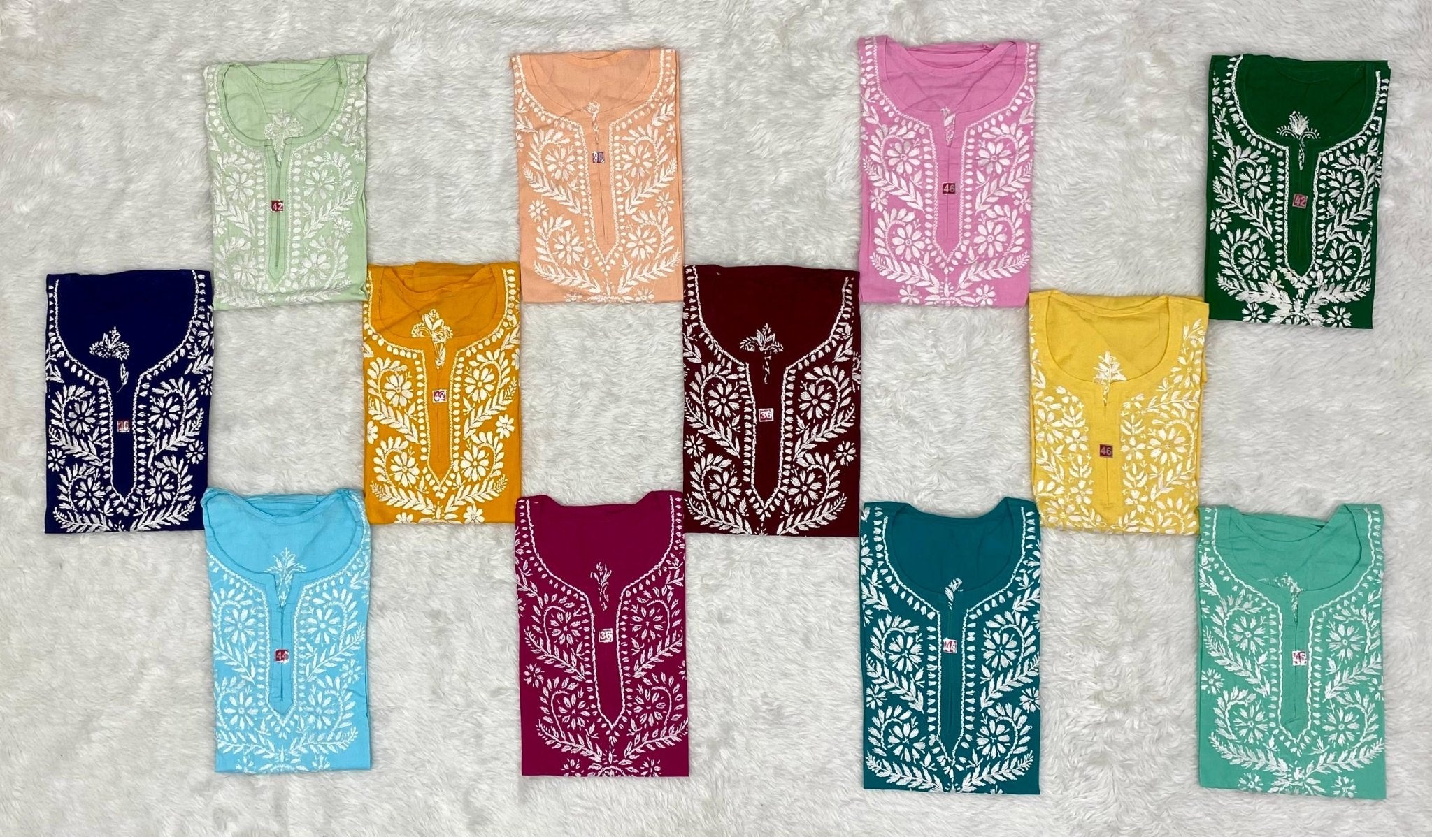 Short Kashmiri Chikan Top - Chikankari official