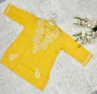 Short Kashmiri Chikan Top - Chikankari official