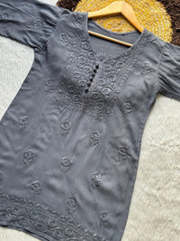 Short Kurta Dhoti Designed With modern Touch - Chikankari official
