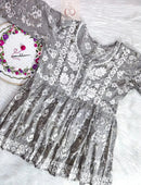 Short Mul gown with Lycra Pant💕 - Chikankari official