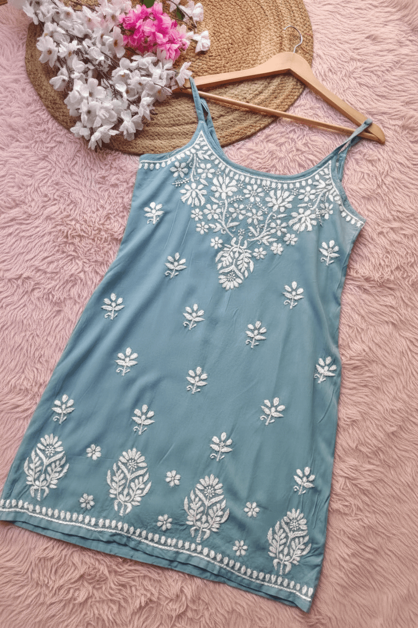 Short Noodle strap middy top