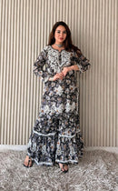 Short Pure Chikankari Gharara Set - Chikankari official