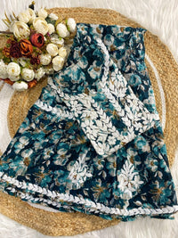 Short Pure Chikankari Gharara Set - Chikankari official