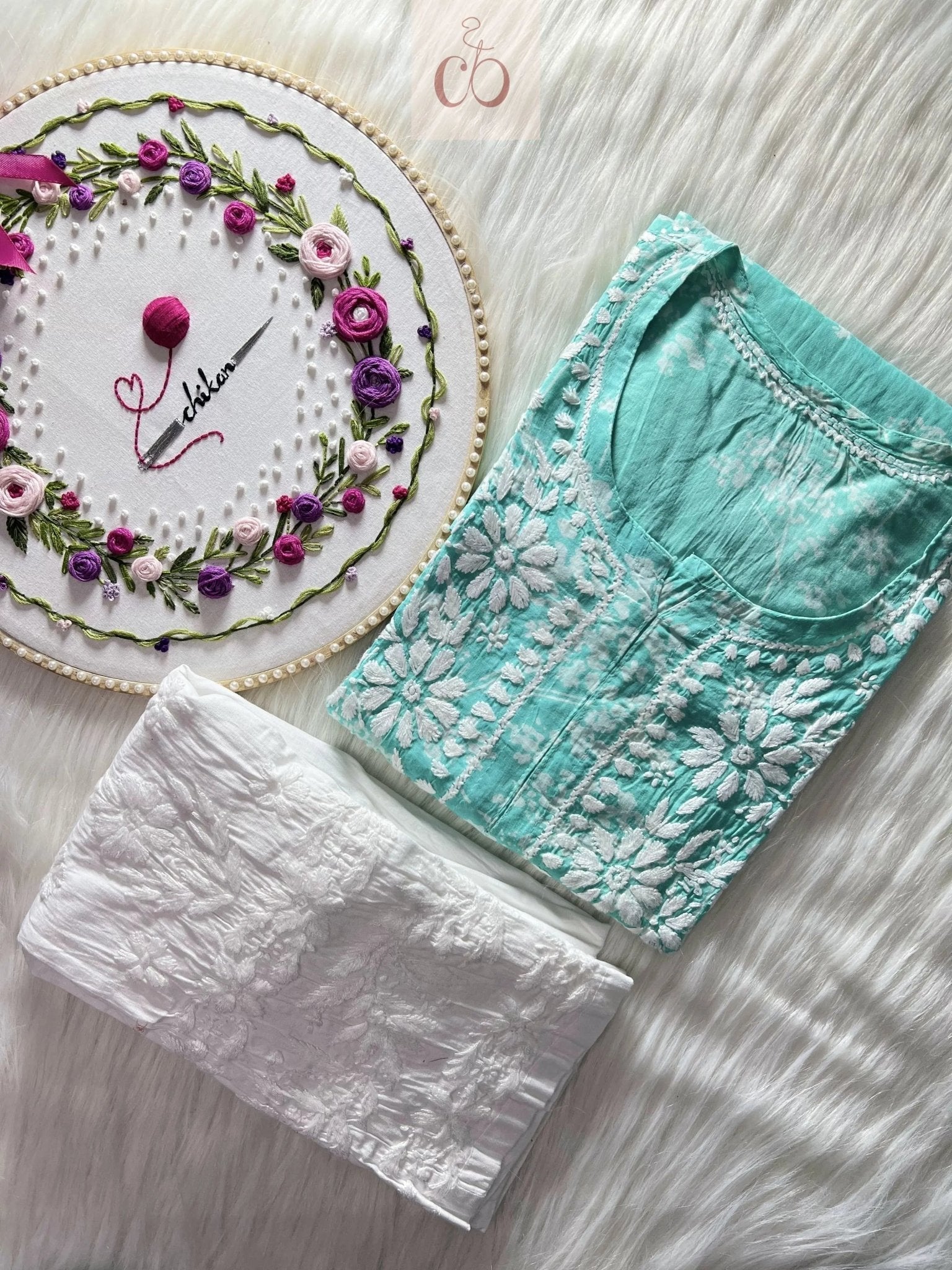 Short Summer Refresher Chikankari Top - Chikankari official