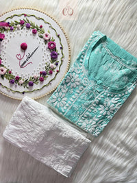 Short Summer Refresher Chikankari Top - Chikankari official