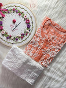 Short Summer Refresher Chikankari Top - Chikankari official
